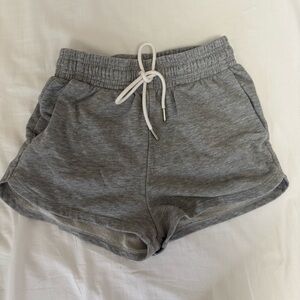 Grey h&m Drawstring Sweat Shorts